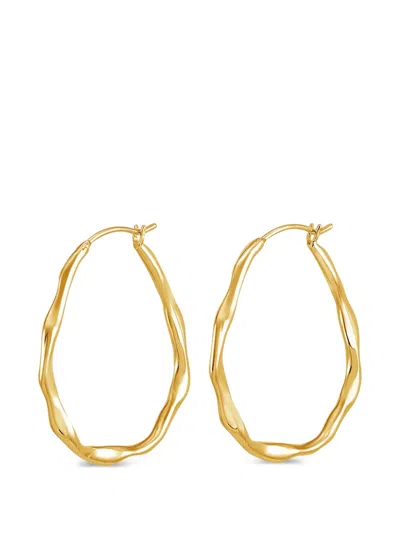 Dower & Hall Oval Waterfall Earrings In Green