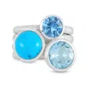 Dower & Hall 'paradise' Nomad Ring Stack In Blue
