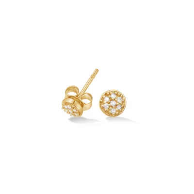 Dower & Hall Pav̩é Diamond Studs - 0.10ct In Gold,white
