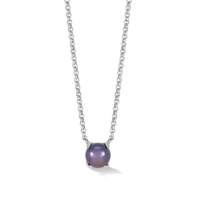 Dower & Hall Peacock Claw-set Timeless Pearl Pendant In Silver,multicolor