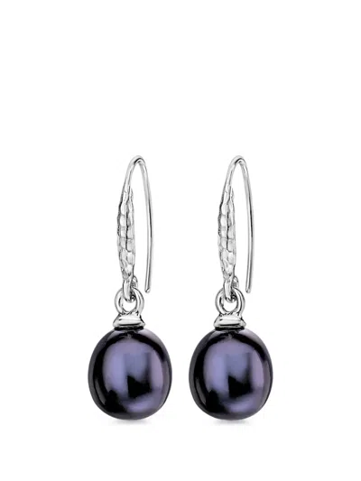 Dower & Hall Peacock Luna Pearl™ Drop Earrings In Silver