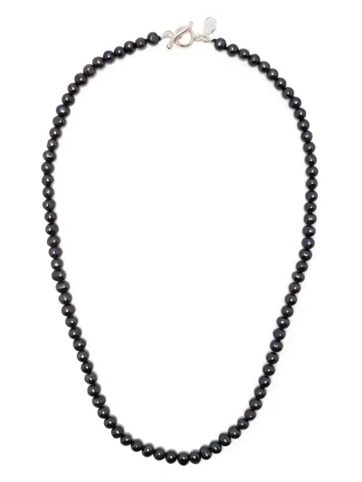 Dower & Hall Peacock Pearl Necklace In Grau