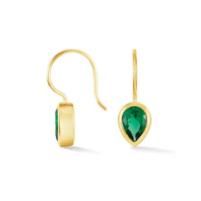 Dower & Hall Pear Green Garnet Earrings In Neutral