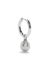 Dower & Hall Pearl Pendant Hoop Earring In Silber