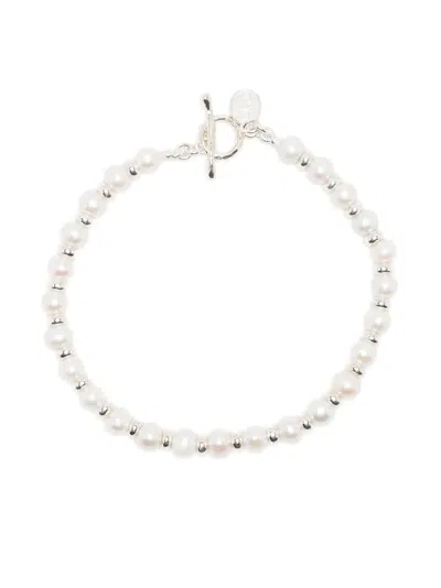 Dower & Hall Pearl T-clasp Bracelet In Weiss