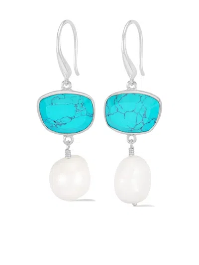 DOWER & HALL PEBBLE DROP EARRINGS