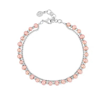 Dower & Hall Pink Freshwater Timeless Pearl Bracelet In Metallic