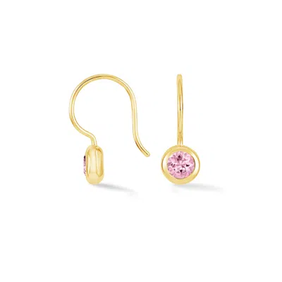 Dower & Hall Pink Quartz Dewdrop Earrings In Red