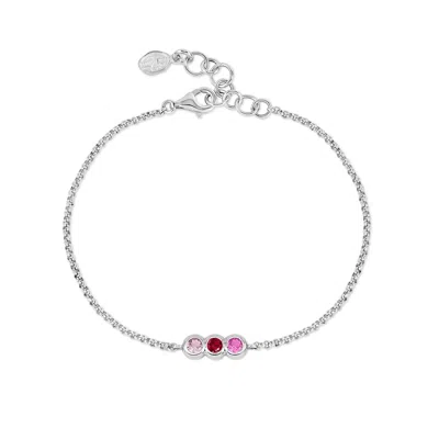 Dower & Hall Women's Pinks Tutti Frutti Chain Bracelet In Sterling Silver