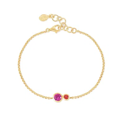 Dower & Hall 'pinks' Tutti Frutti Duo Chain Bracelet In Brown