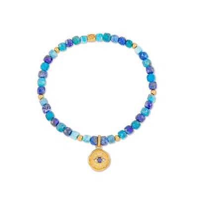 Dower & Hall 'protection' Narrative™ Talisman Charm Bracelet In Blue