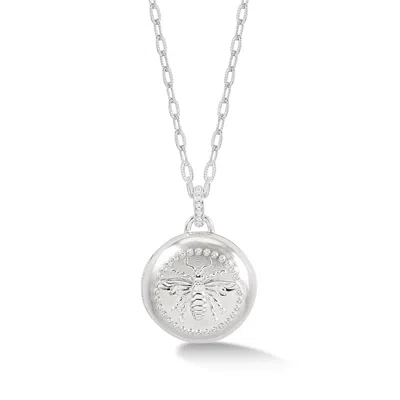 Dower & Hall Queen Bee Locket In Silver