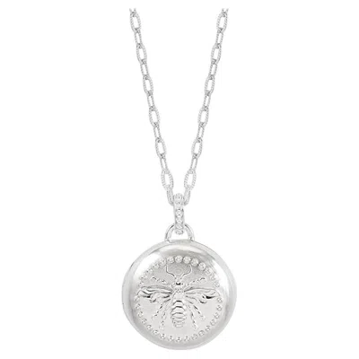 Pre-owned Dower & Hall Queen Bee Locket In Sterling Silver In Multi