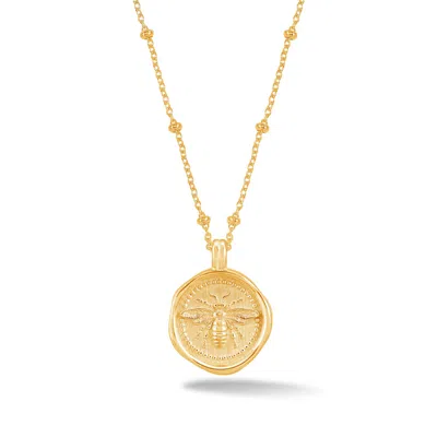 Dower & Hall Queen Bee Talisman Necklace In Gold