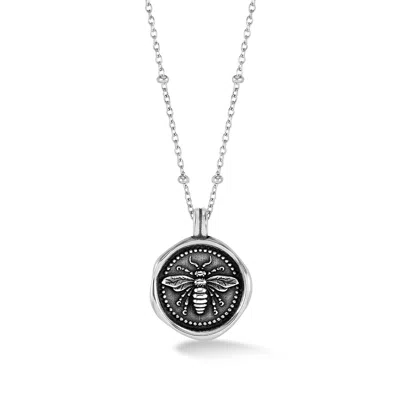 Dower & Hall Queen Bee Talisman Necklace In Metallic