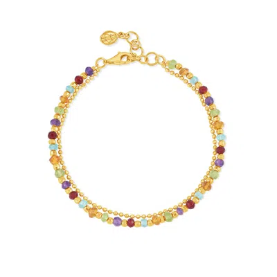 Dower & Hall Rainbow Orissa Bracelet In Gold