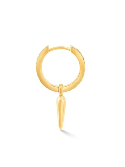 DOWER & HALL RAINDROP HAMMERED SINGLE HOOP