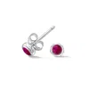 Dower & Hall Red Men's Ruby Single Dewdrop Stud In Metallic