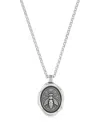 Dower & Hall Resiliance Wasp Medallion Necklace In Silver