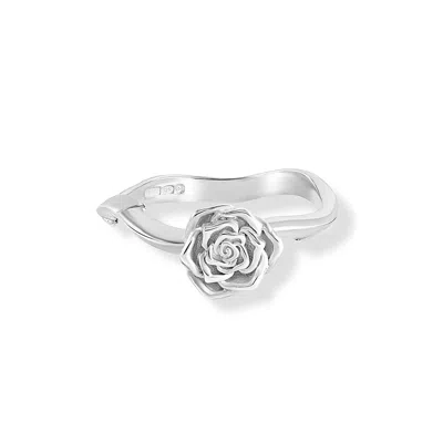Dower & Hall Rose & Thorn Twinkle Ring In Silver