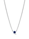 Dower & Hall Round-dewdop Sapphire Pendant Necklace In Metallic