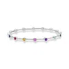 Dower & Hall Round Multi-coloured Gemstone Array Bangle In Multi