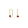 Dower & Hall Ruby Dewdrop Earrings In Gold
