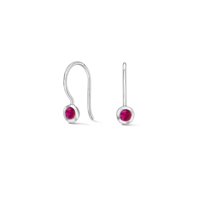 Dower & Hall Ruby Dewdrop Earrings In Green