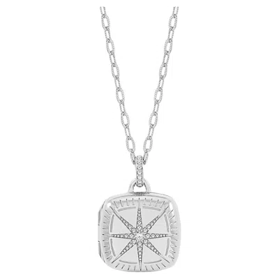 Pre-owned Dower & Hall Sapphire Stellar Locket In Sterling Silver In Blue