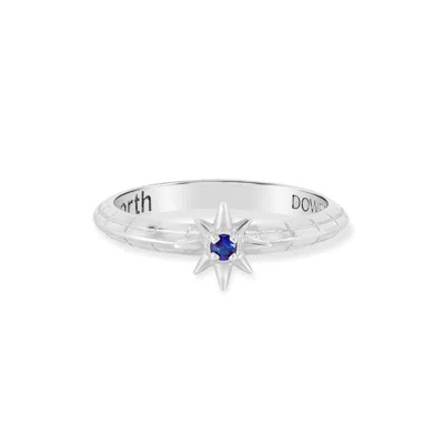 Dower & Hall Sapphire True North Twinkle Ring In Silver,blue