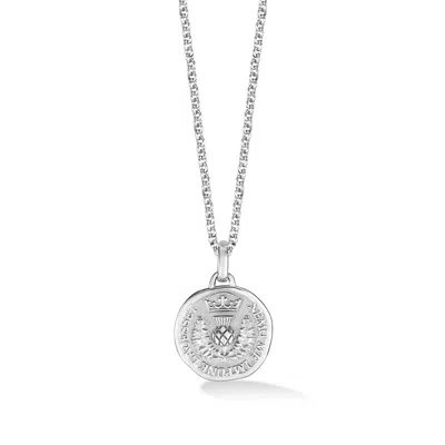 Dower & Hall Scottish Bawbee Coin Talisman Necklace In Metallic