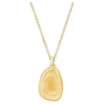 Pre-owned Dower & Hall Sculptural Pebble Locket In 18ct Gold Vermeil In Multi