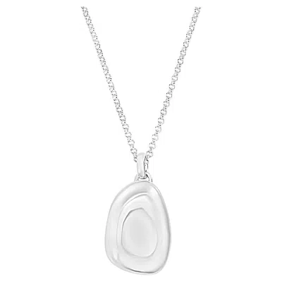 Pre-owned Dower & Hall Sculptural Pebble Locket In Sterling Silver In Multi