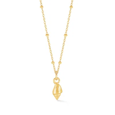 Dower & Hall Seashell Narrative Chain Pendant In Silver,gold