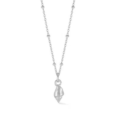Dower & Hall Seashell Narrative Chain Pendant In Silver,gold