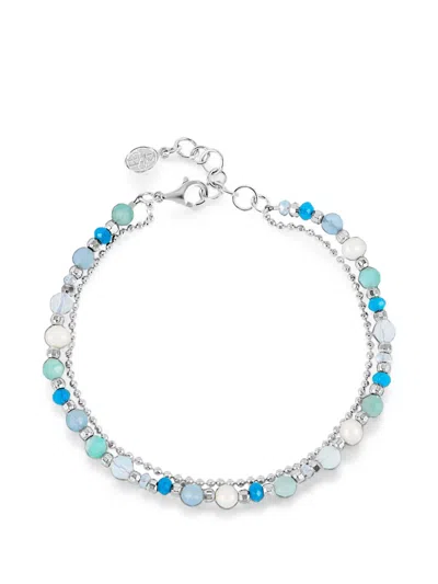 Dower & Hall Serenity Orissa Beaded Bracelet In Metallic
