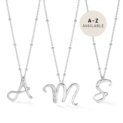 Dower & Hall Silver & Diamond Letter Pendants