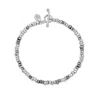 Dower & Hall Silver / Black Men's Signature Small Nugget Bracelet In Silver & Black Mix