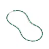 Dower & Hall Silver / Green Men's Evergreen Orissa Necklace In Sterling Silver In Green