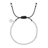 Dower & Hall Black Misanga Silver Bracelet In Silver
