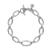 Dower & Hall Silver Men's Oval Link Nomad Bracelet In Gold