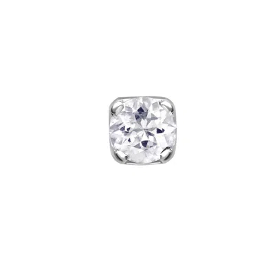 Dower & Hall Silver Men's Single White Topaz Stud