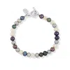 Dower & Hall Silver Mens Mixed Freshwater Pearl Bracelet In Silver