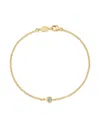 Dower & Hall Single-aquamarine Dewdrop Chain Bracelet In Gold