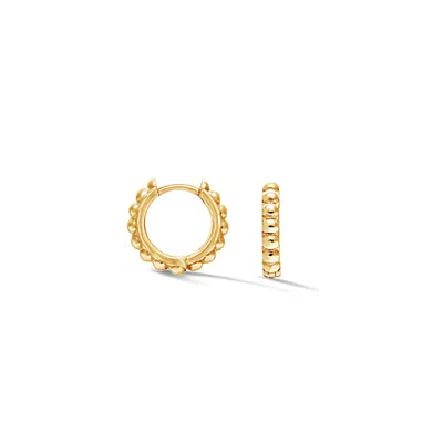 Dower & Hall Small Dotty Huggie Hoops In Gold