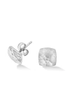 Dower & Hall Small Flat Square Nomad Studs In Metallic
