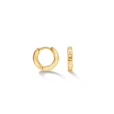 Dower & Hall Small Hammered Nomad Huggie Hoops In Gold