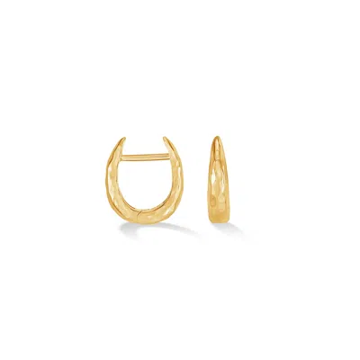 Dower & Hall Small Horseshoe Nomad Huggie Hoops In Gold