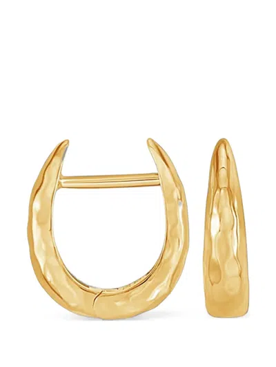 Dower & Hall Small Nomad Horseshoe Hoop Earrings In Gold