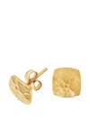 Dower & Hall Small Nomad Square Stud Earrings In Gold